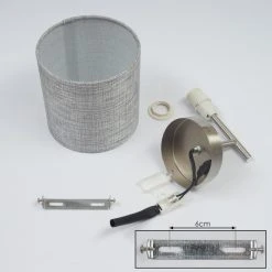 Hofstein Vure Wandleuchte Nickel-Matt, 1-flammig -Wandleuchten Verkauf vure wandleuchte h3388280 4