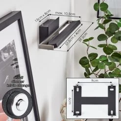 Hofstein Waltenheim Wandleuchte LED Nickel-Matt, Schwarz, 1-flammig -Wandleuchten Verkauf waltenheim wandleuchte h3654361 3