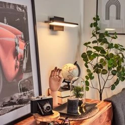 Hofstein Waltenheim Wandleuchte LED Nickel-Matt, Schwarz, 1-flammig -Wandleuchten Verkauf waltenheim wandleuchte h3654361 5