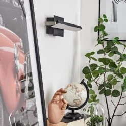 Hofstein Waltenheim Wandleuchte LED Nickel-Matt, Schwarz, 1-flammig -Wandleuchten Verkauf waltenheim wandleuchte h3654361 7