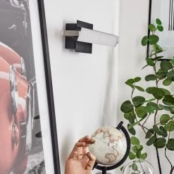 Hofstein Waltenheim Wandleuchte LED Nickel-Matt, Schwarz, 1-flammig -Wandleuchten Verkauf waltenheim wandleuchte h3654361 8