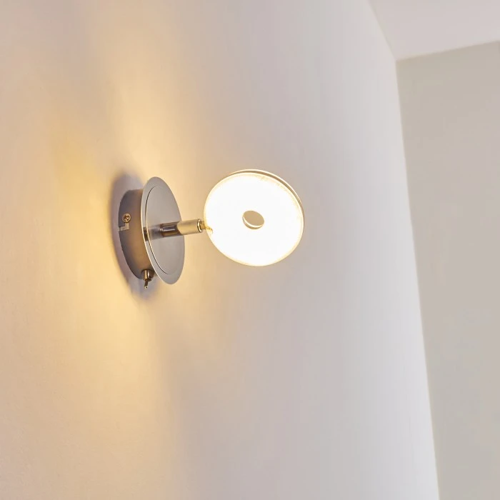 Hofstein Wandleuchte Donot LED Nickel-Matt, Chrom, 1-flammig 3 Hofstein Wandleuchte Donot LED Nickel-Matt, Chrom, 1-flammig - Image 3