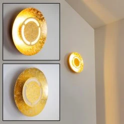 Hofstein Wandleuchte Fairview LED Gold, 1-flammig