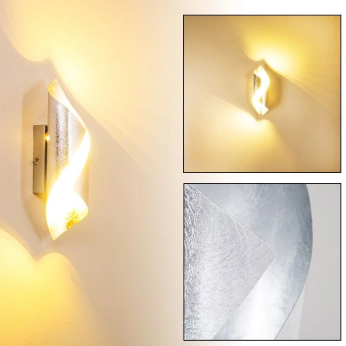 Hofstein Wandleuchte Ogarrio LED Silber, 2-flammig 2 Hofstein Wandleuchte Ogarrio LED Silber, 2-flammig - Image 2