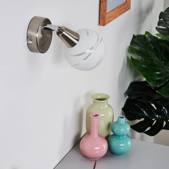 Hofstein Warga Wandleuchte LED Nickel-Matt, 1-flammig 12 Hofstein Warga Wandleuchte LED Nickel-Matt, 1-flammig - Image 12