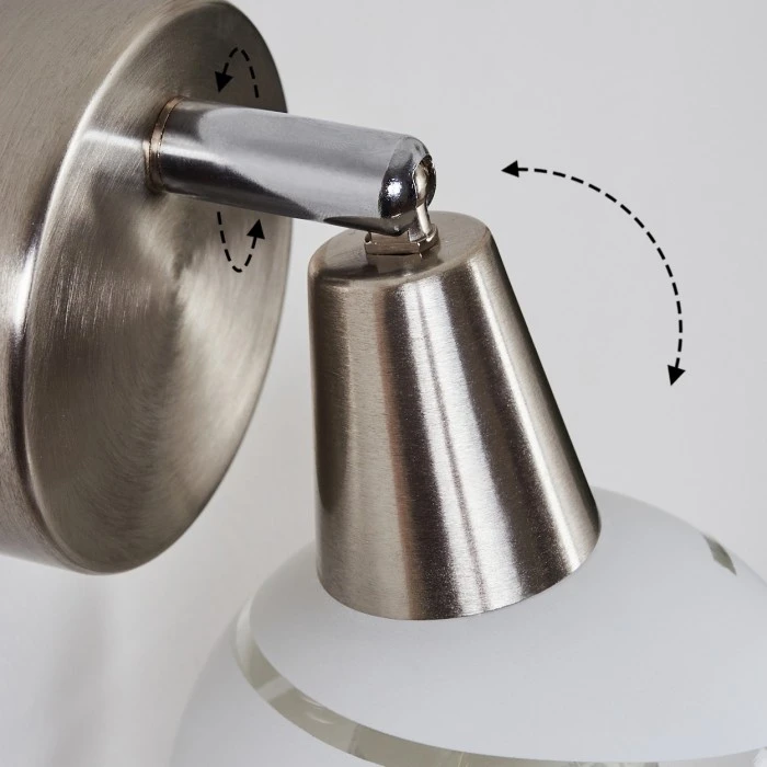 Hofstein Warga Wandleuchte LED Nickel-Matt, 1-flammig 6 Hofstein Warga Wandleuchte LED Nickel-Matt, 1-flammig - Image 6