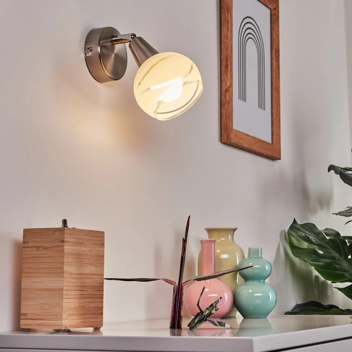 Hofstein Warga Wandleuchte LED Nickel-Matt, 1-flammig 9 Hofstein Warga Wandleuchte LED Nickel-Matt, 1-flammig - Image 9