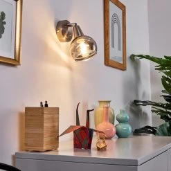 Hofstein Warga Wandleuchte LED Nickel-Matt, 1-flammig