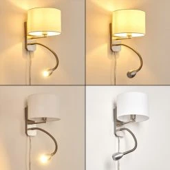 Hofstein Wiby Wandleuchte LED Nickel-Matt, 2-flammig 24 Hofstein Wiby Wandleuchte LED Nickel-Matt, 2-flammig -Wandleuchten Verkauf wiby wandleuchte h3295861 do1 5