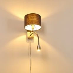 Hofstein Wiby Wandleuchte LED Nickel-Matt, 2-flammig -Wandleuchten Verkauf wiby wandleuchte h3295885 do1 11