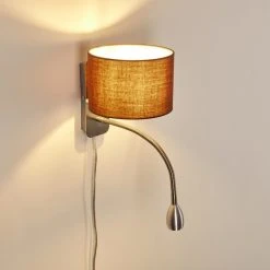 Hofstein Wiby Wandleuchte LED Nickel-Matt, 2-flammig -Wandleuchten Verkauf wiby wandleuchte h3295908 do1 11