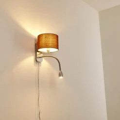 Hofstein Wiby Wandleuchte LED Nickel-Matt, 2-flammig -Wandleuchten Verkauf wiby wandleuchte h3295908 do1 17