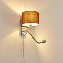 Hofstein Wiby Wandleuchte LED Nickel-Matt, 2-flammig -Wandleuchten Verkauf wiby wandleuchte h3295908 do1 7