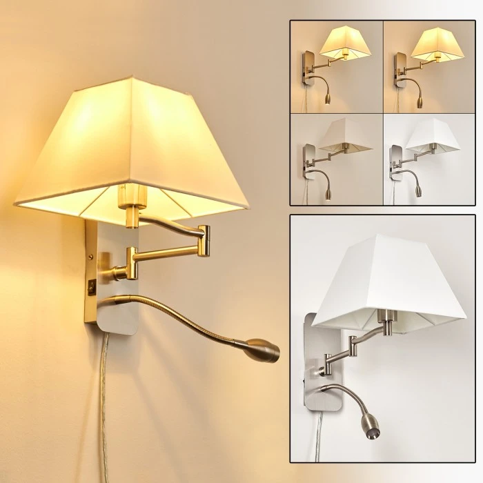 Hofstein Wiby Wandleuchte LED Nickel-Matt, 2-flammig 1 Hofstein Wiby Wandleuchte LED Nickel-Matt, 2-flammig