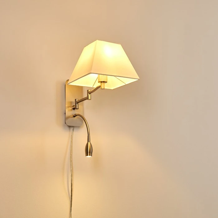 Hofstein Wiby Wandleuchte LED Nickel-Matt, 2-flammig 18 Hofstein Wiby Wandleuchte LED Nickel-Matt, 2-flammig - Image 18