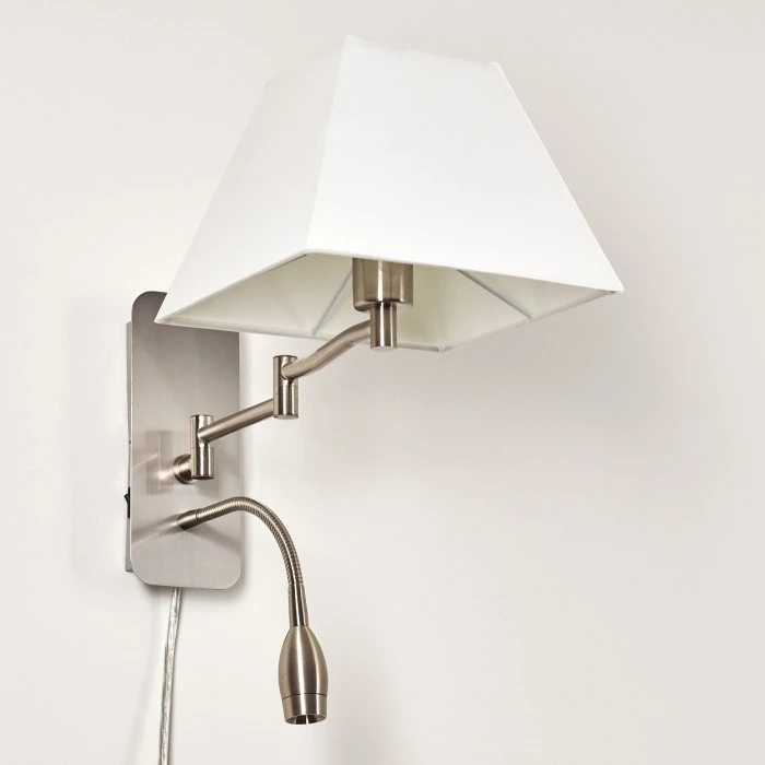 Hofstein Wiby Wandleuchte LED Nickel-Matt, 2-flammig 19 Hofstein Wiby Wandleuchte LED Nickel-Matt, 2-flammig - Image 19