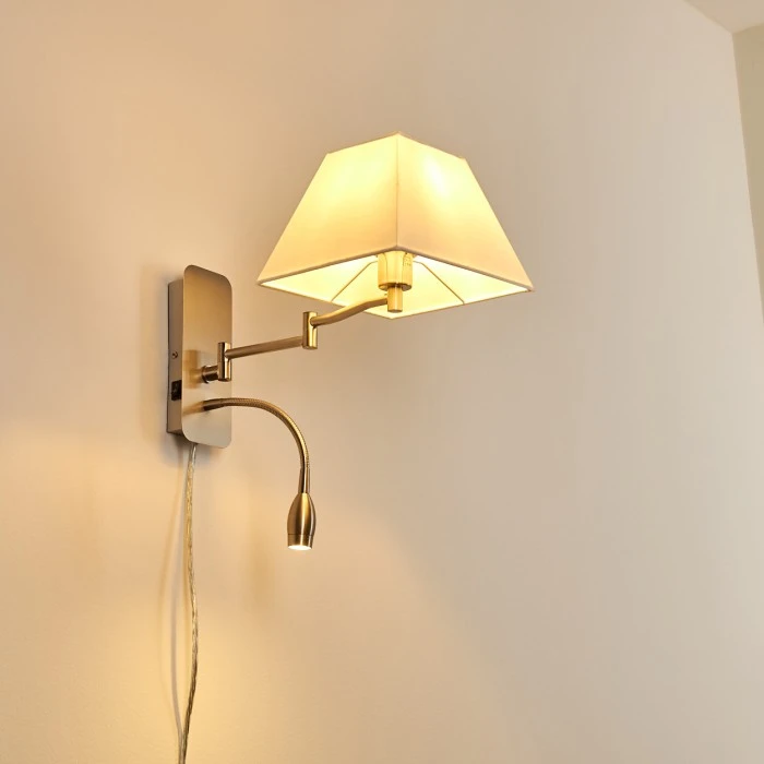 Hofstein Wiby Wandleuchte LED Nickel-Matt, 2-flammig 21 Hofstein Wiby Wandleuchte LED Nickel-Matt, 2-flammig - Image 21