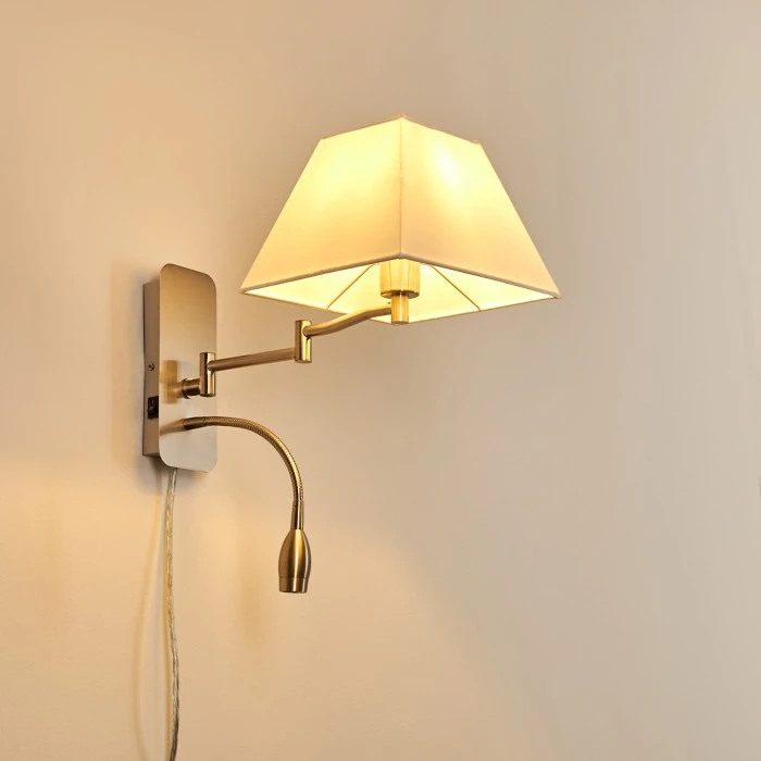 Hofstein Wiby Wandleuchte LED Nickel-Matt, 2-flammig 24 Hofstein Wiby Wandleuchte LED Nickel-Matt, 2-flammig - Image 24