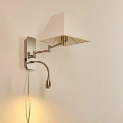 Hofstein Wiby Wandleuchte LED Nickel-Matt, 2-flammig 52 Hofstein Wiby Wandleuchte LED Nickel-Matt, 2-flammig -Wandleuchten Verkauf wiby wandleuchte h3295922 do1 24