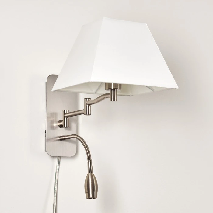 Hofstein Wiby Wandleuchte LED Nickel-Matt, 2-flammig 26 Hofstein Wiby Wandleuchte LED Nickel-Matt, 2-flammig - Image 26