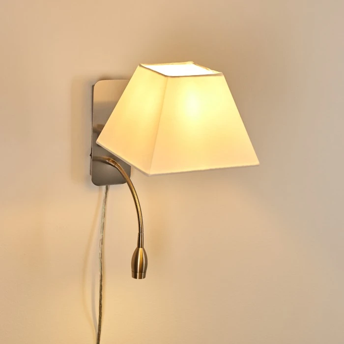 Hofstein Wiby Wandleuchte LED Nickel-Matt, 2-flammig 6 Hofstein Wiby Wandleuchte LED Nickel-Matt, 2-flammig - Image 6