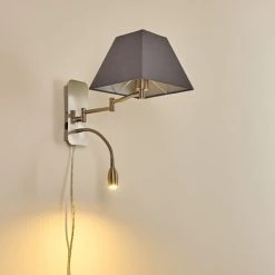 Hofstein Wiby Wandleuchte LED Nickel-Matt, 2-flammig -Wandleuchten Verkauf wiby wandleuchte h3295946 do1 23