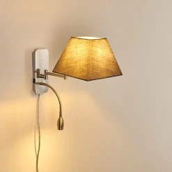Hofstein Wiby Wandleuchte LED Nickel-Matt, 2-flammig -Wandleuchten Verkauf wiby wandleuchte h3295946 do1 5