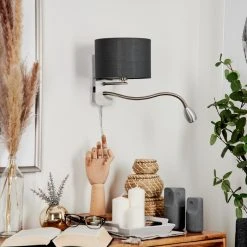 Hofstein Wiby Wandleuchte LED Nickel-Matt, 2-flammig -Wandleuchten Verkauf wiby wandleuchte h3588390 11