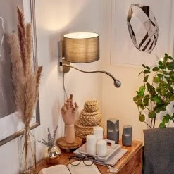 Hofstein Wiby Wandleuchte LED Nickel-Matt, 2-flammig -Wandleuchten Verkauf wiby wandleuchte h3588390 6