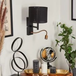 Hofstein Yuruyacu Wandleuchte LED Messing, Schwarz, 2-flammig -Wandleuchten Verkauf yuruyacu wandleuchte h3575529 11