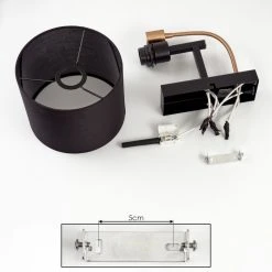 Hofstein Yuruyacu Wandleuchte LED Messing, Schwarz, 2-flammig -Wandleuchten Verkauf yuruyacu wandleuchte h3575529 4