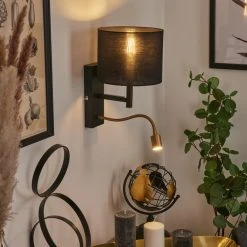 Hofstein Yuruyacu Wandleuchte LED Messing, Schwarz, 2-flammig -Wandleuchten Verkauf yuruyacu wandleuchte h3575529 6