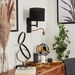 Hofstein Yuruyacu Wandleuchte LED Messing, Schwarz, 2-flammig -Wandleuchten Verkauf yuruyacu wandleuchte h3575529 9