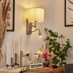 Hofstein Yuruyacu Wandleuchte LED Nickel-Matt, 2-flammig -Wandleuchten Verkauf yuruyacu wandleuchte h3575628 10