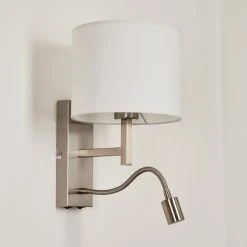 Hofstein Yuruyacu Wandleuchte LED Nickel-Matt, 2-flammig -Wandleuchten Verkauf yuruyacu wandleuchte h3575628 7