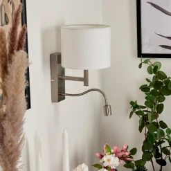 Hofstein Yuruyacu Wandleuchte LED Nickel-Matt, 2-flammig -Wandleuchten Verkauf yuruyacu wandleuchte h3575628 9